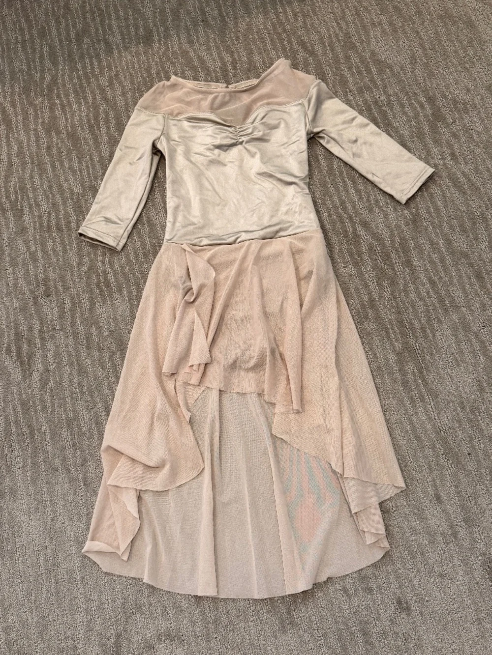 Weissman Contemporary “ A Million Dreams 14663 Mesh Child Beige Dress